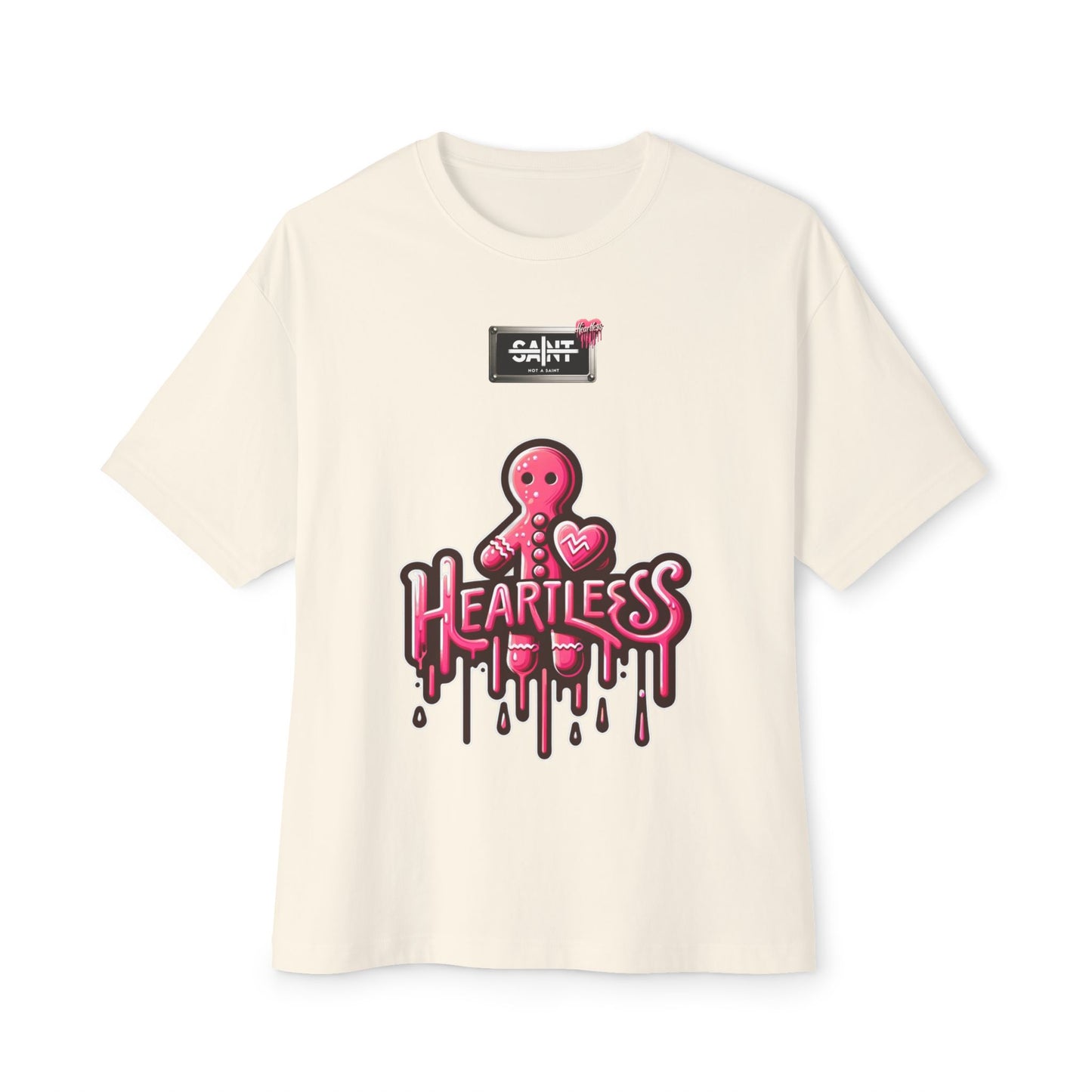 Coquette Monster - “Heartless Drip” Oversized Tee (Not a Saint™)