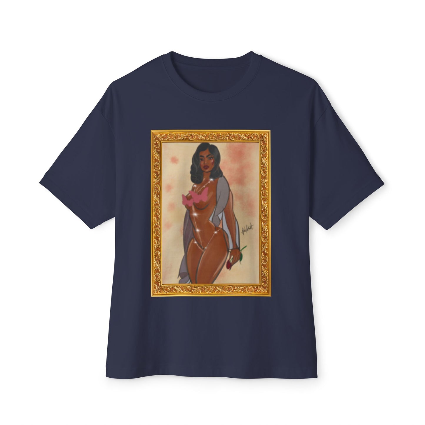 Clair de lune et une rose - Unisex Oversized Boxy Tee