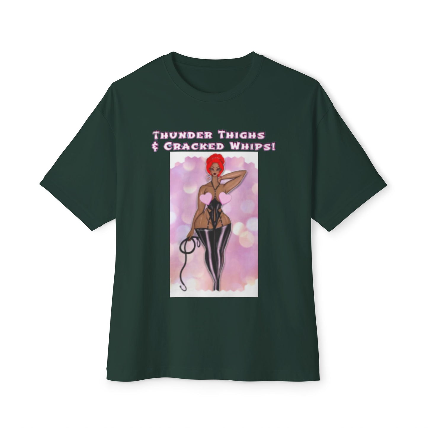 Thunder Thighs & Cracked Whips - Unisex Oversized Boxy Tee