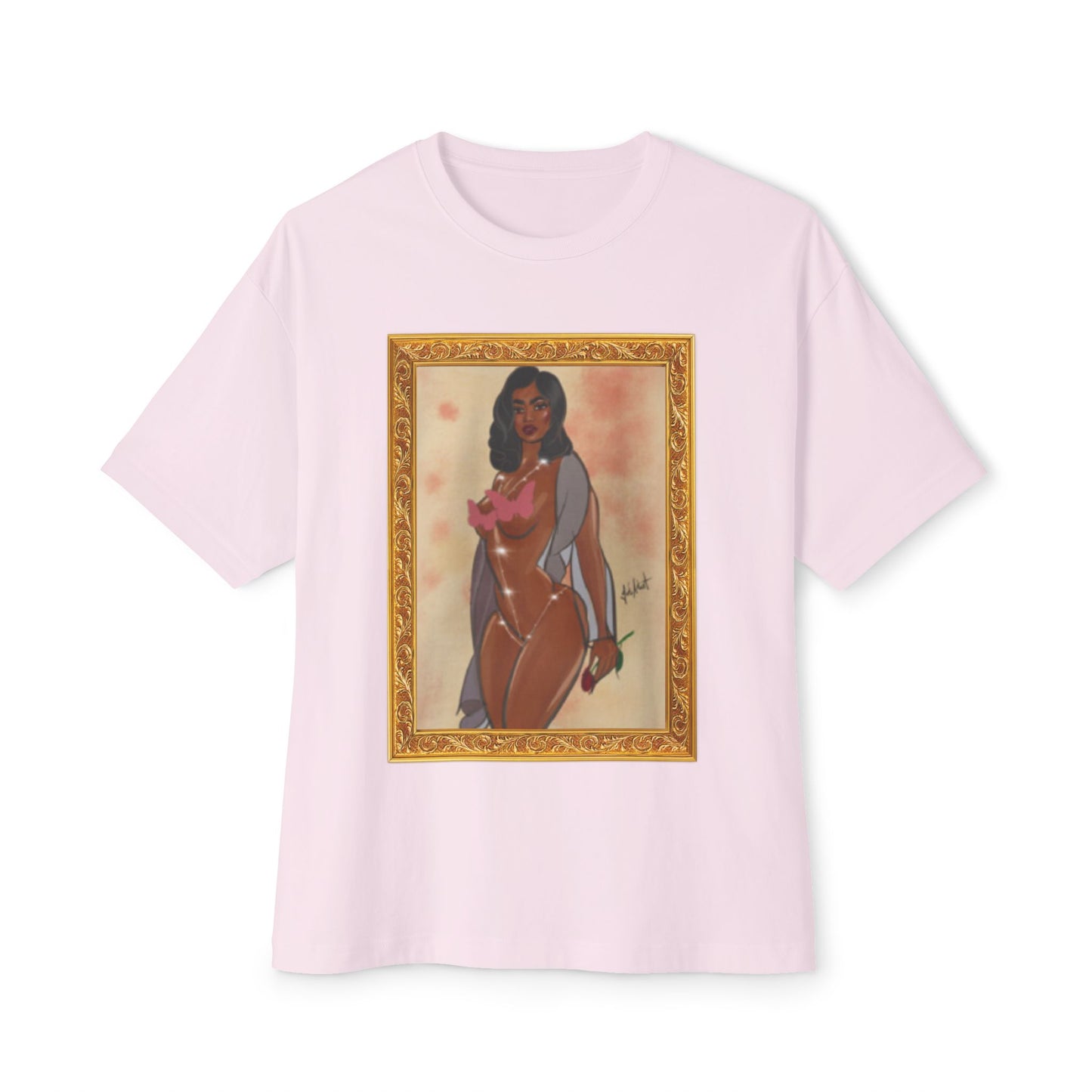 Clair de lune et une rose - Unisex Oversized Boxy Tee
