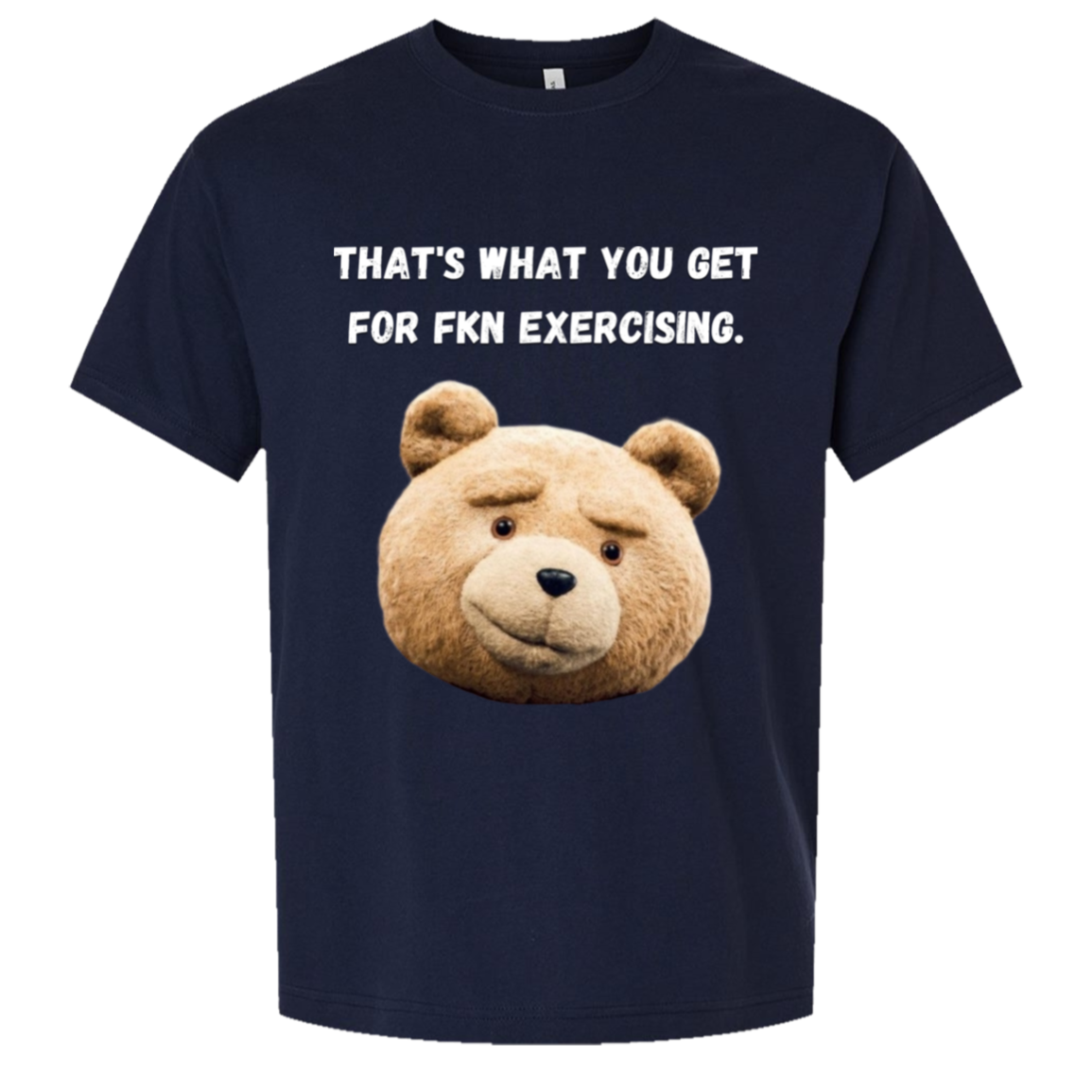 That's What You Get - Oversized Tee — Navy, actual CustomCat production placement