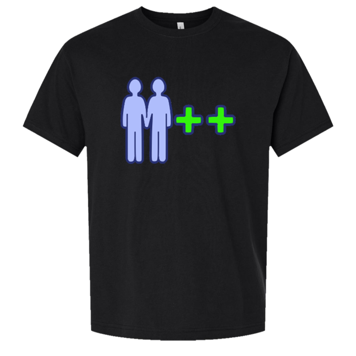 friends in Black — supplier render of corrected print placement