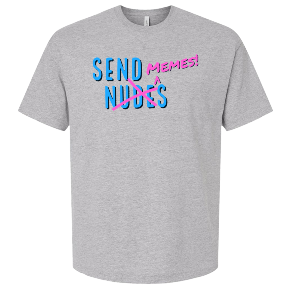 Send Memes oversized tee in Athletic Heather