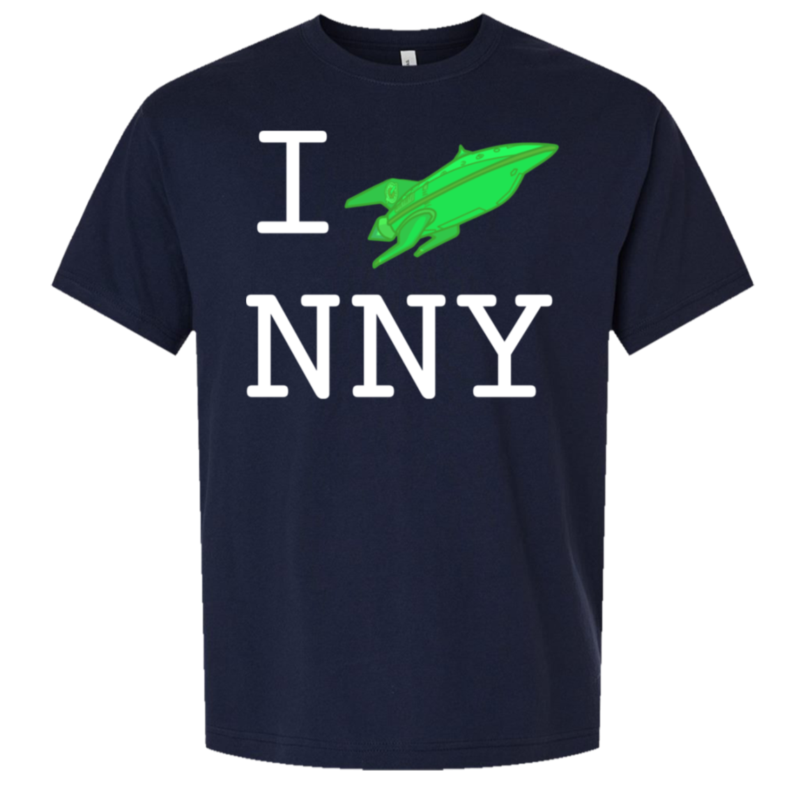 I Ship New New York — Bella + Canvas 3010 oversized tee in Navy