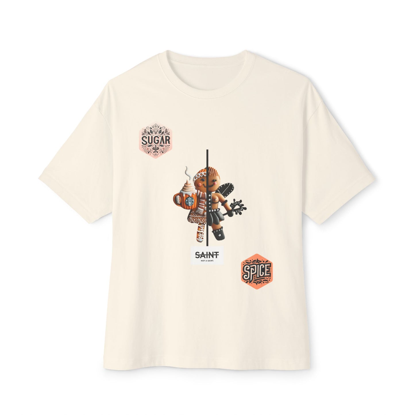 Coquette Monster - “Sugar+Spice” Oversized Tee (Not a Saint™)