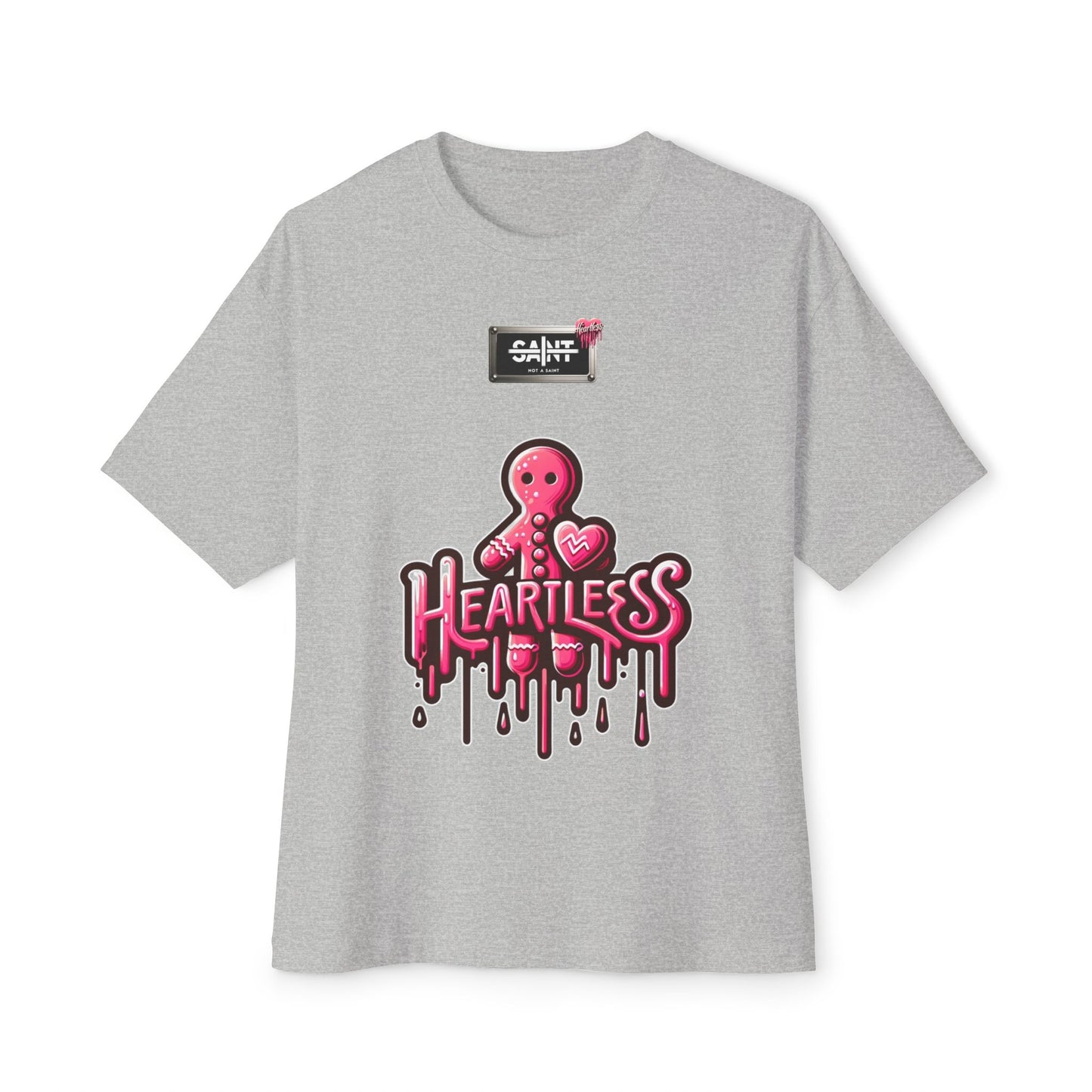 Coquette Monster - “Heartless Drip” Oversized Tee (Not a Saint™)