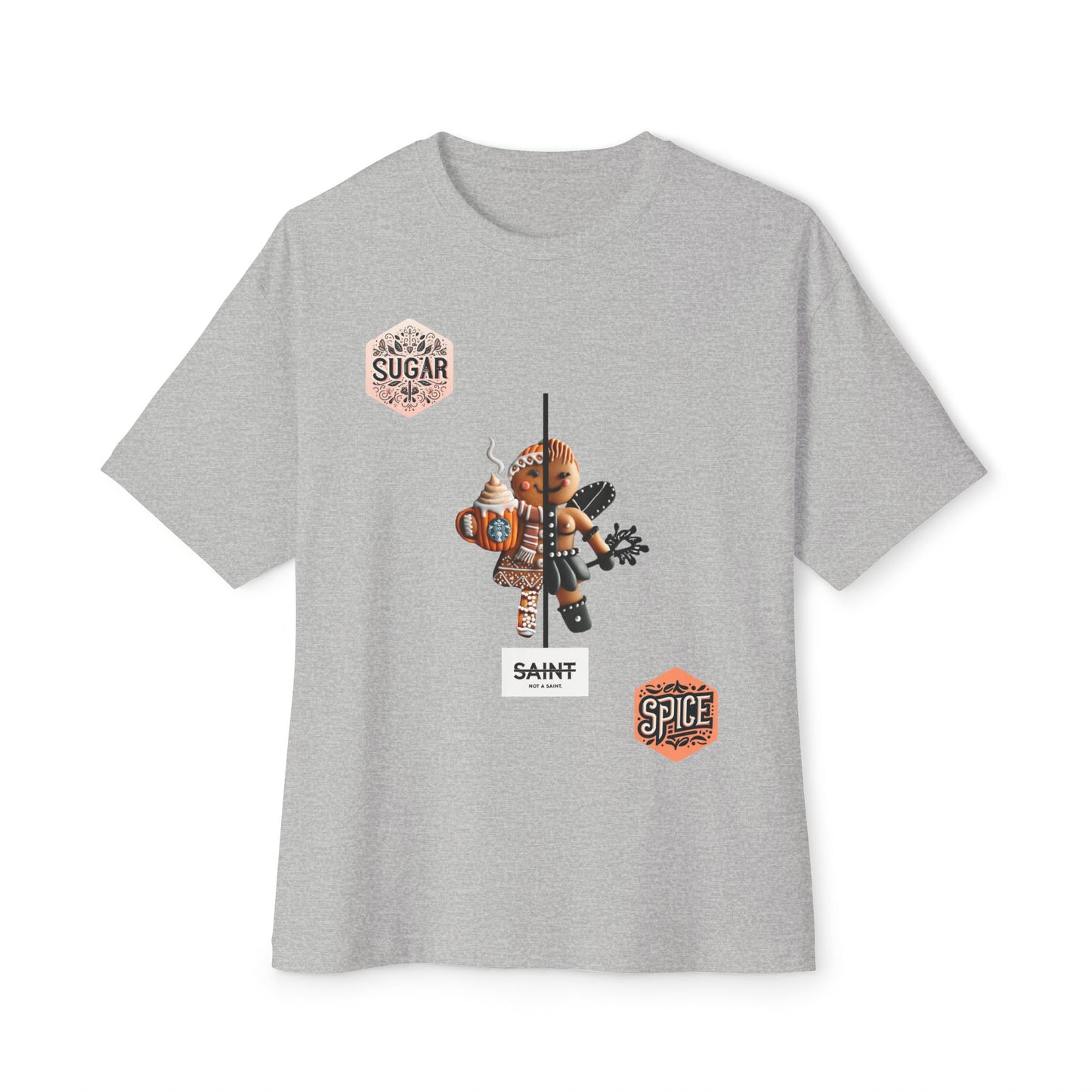 Coquette Monster - “Sugar+Spice” Oversized Tee (Not a Saint™)