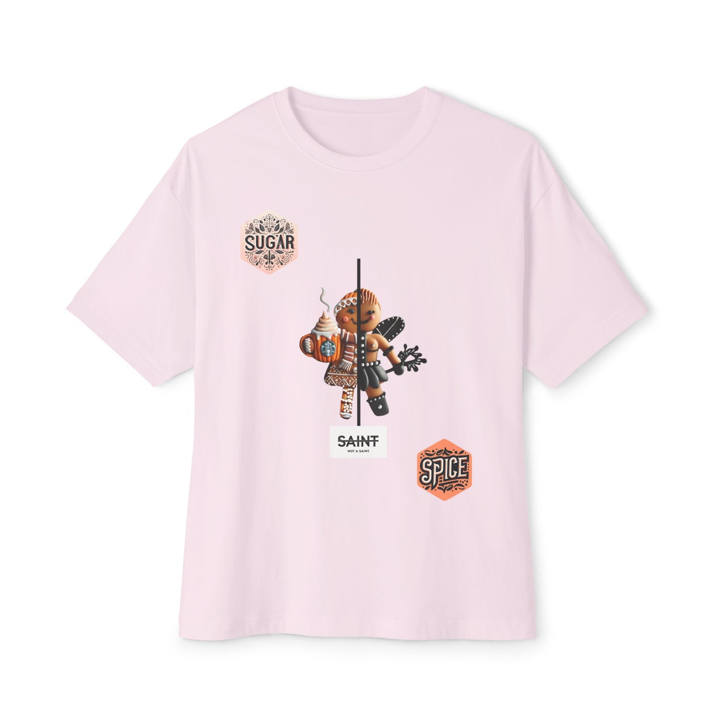 Coquette Monster - “Sugar+Spice” Oversized Tee (Not a Saint™)