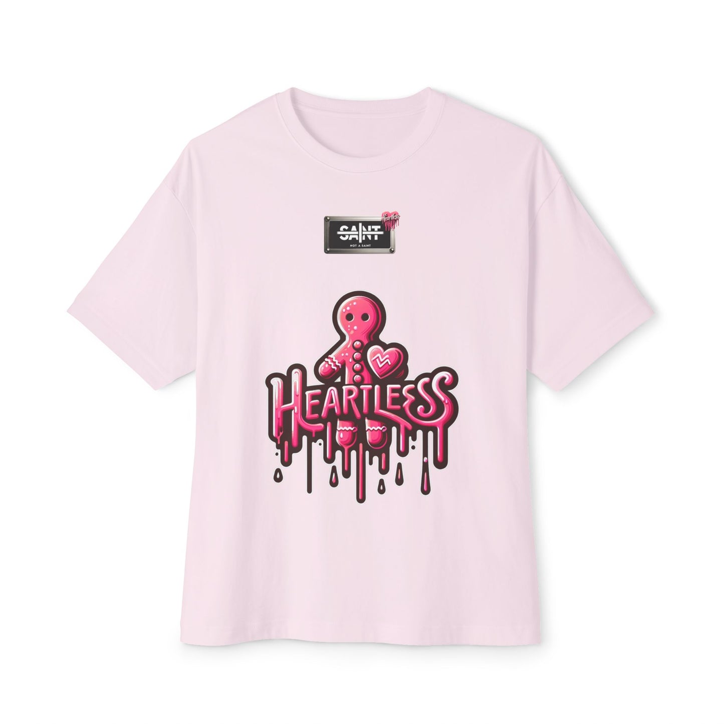 Coquette Monster - “Heartless Drip” Oversized Tee (Not a Saint™)