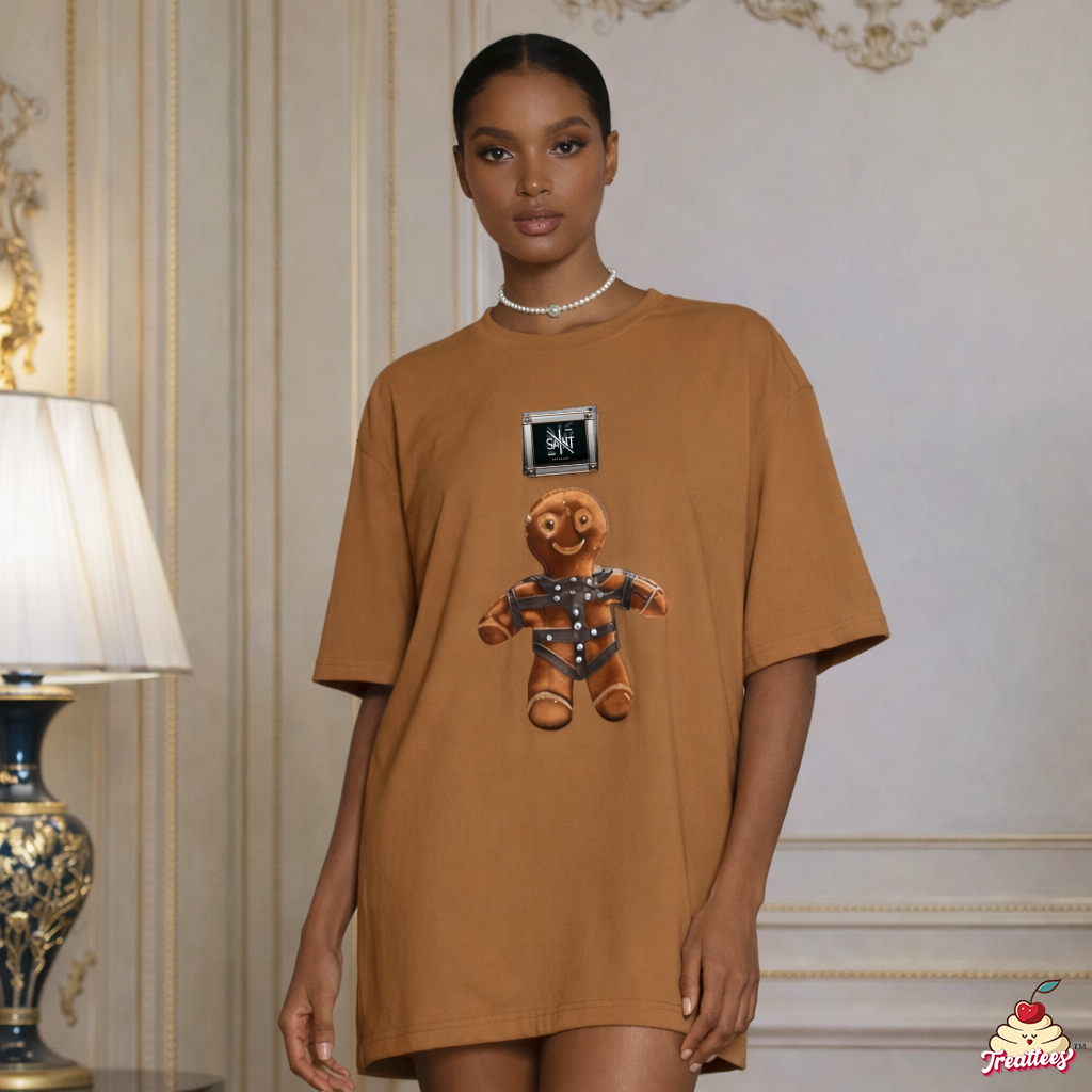 Coquette Monster - “Cinna-Man in Chains” Oversized Tee (Not a Saint™)