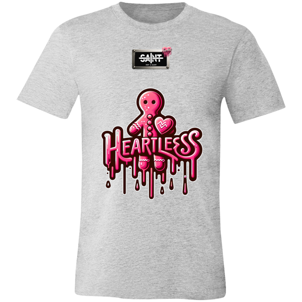 Heartless Drip™ — regular Bella + Canvas 3001C tee — Athletic Heather