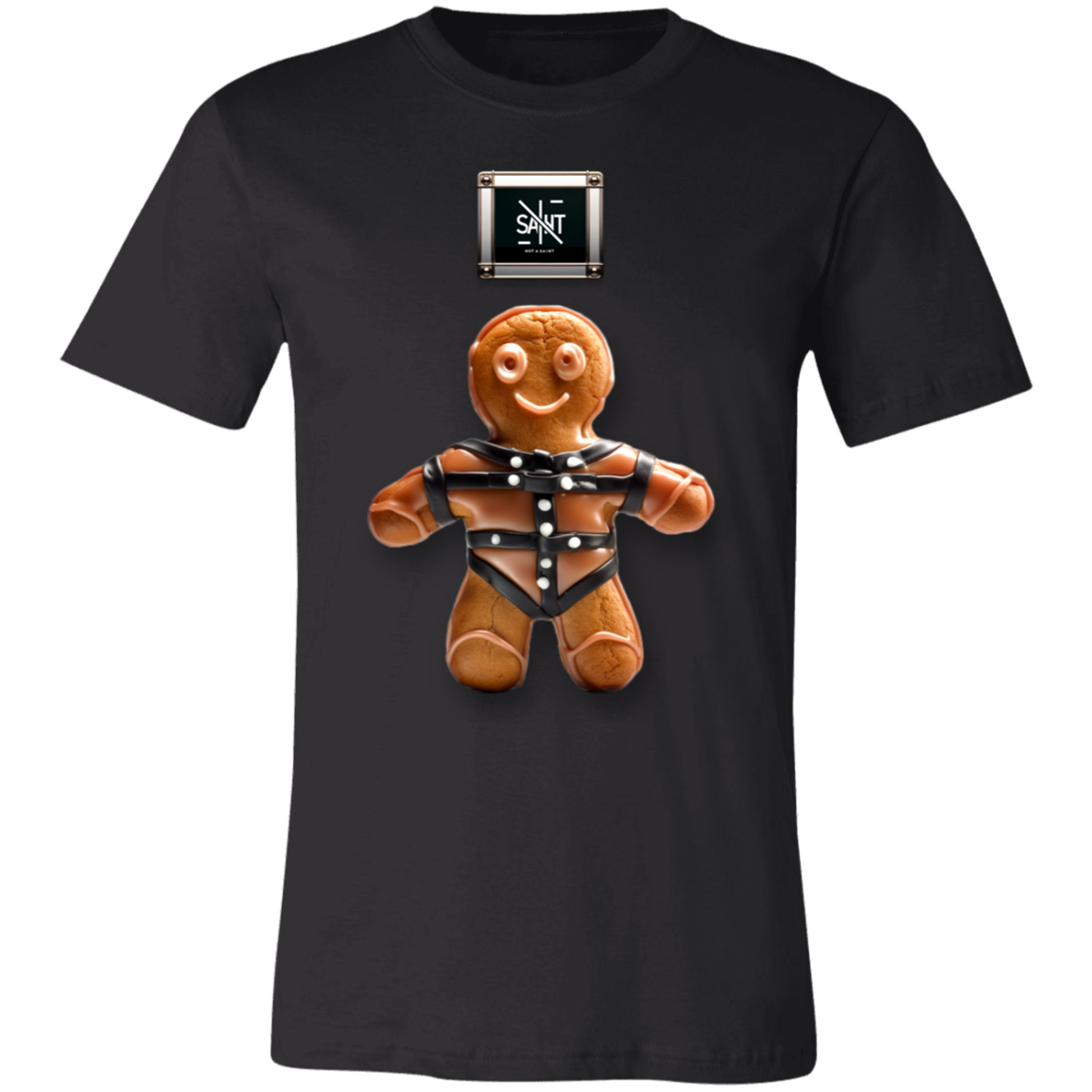 Cinna-Man in Chains™ — regular Bella + Canvas 3001C tee — Black