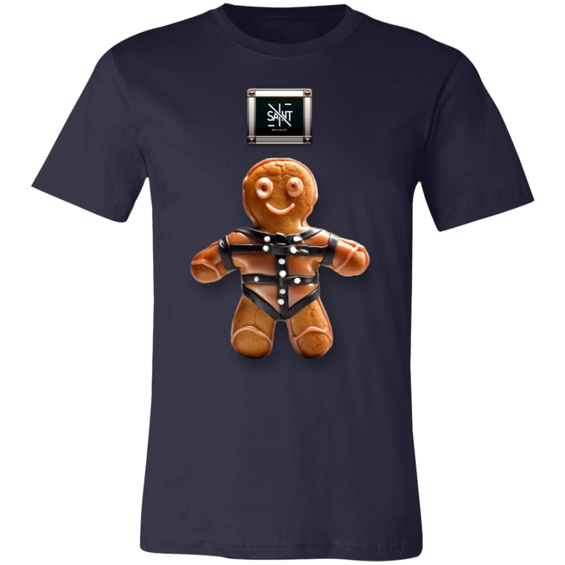 Cinna-Man in Chains™ — regular Bella + Canvas 3001C tee — Navy