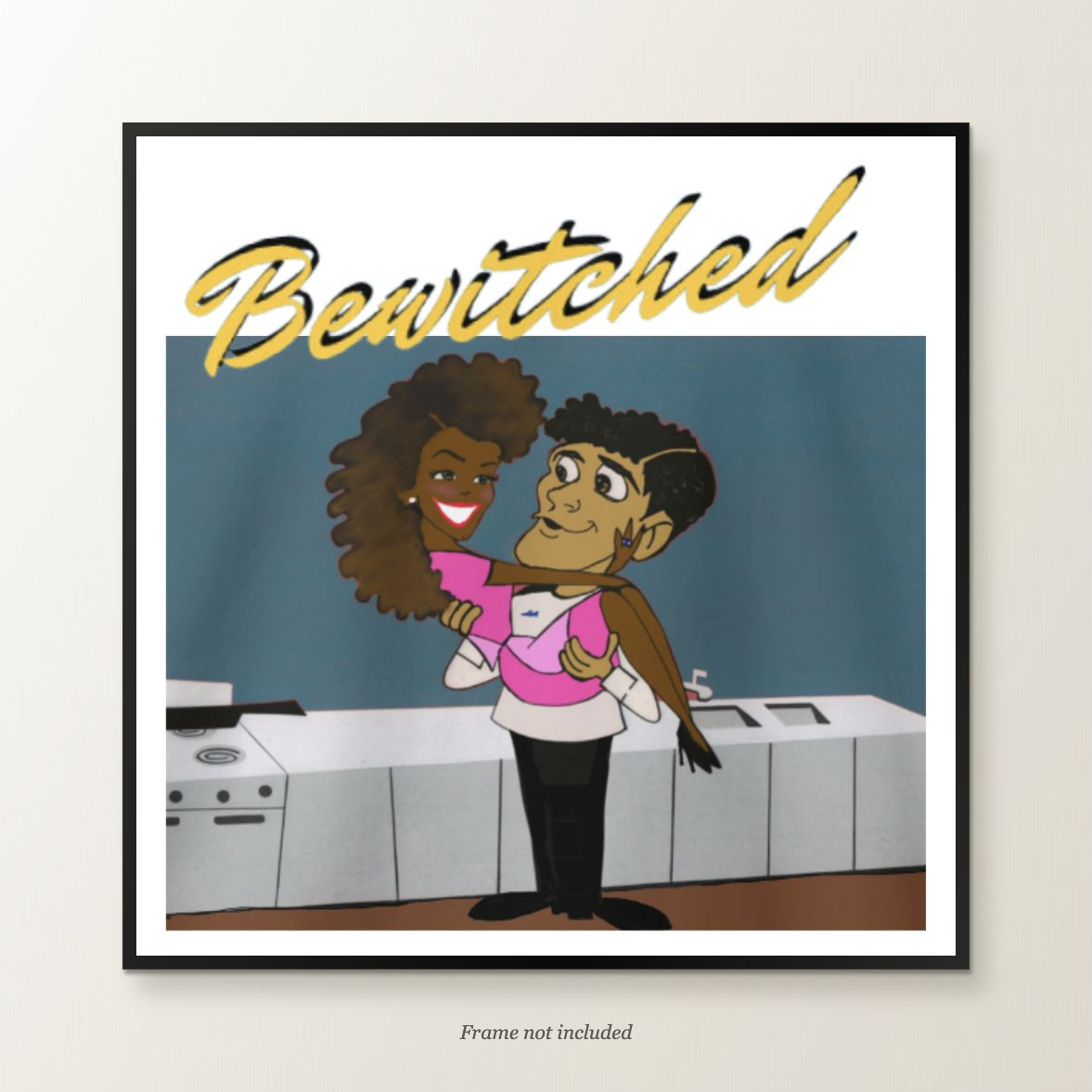 Bewitched - complete original artwork on a 16 x 16 inch square satin poster. Frame not included.