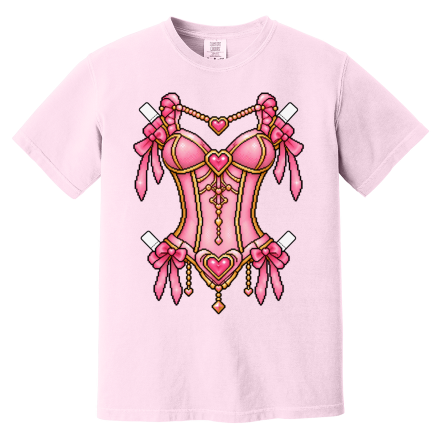 Heartbreaker revised pixel-art front on Comfort Colors CC1717