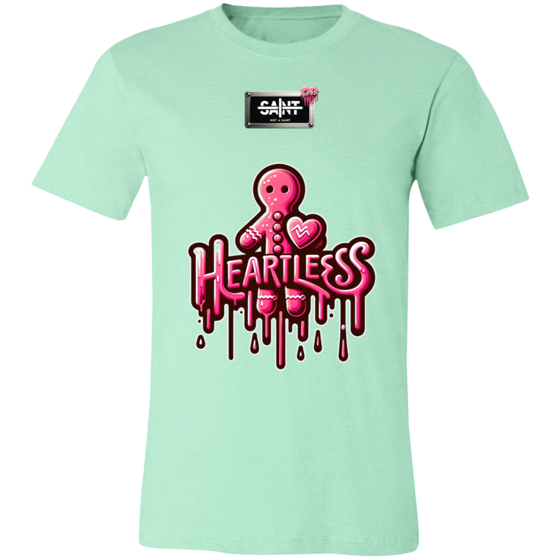 Heartless Drip™ — regular Bella + Canvas 3001C tee — Heather Mint