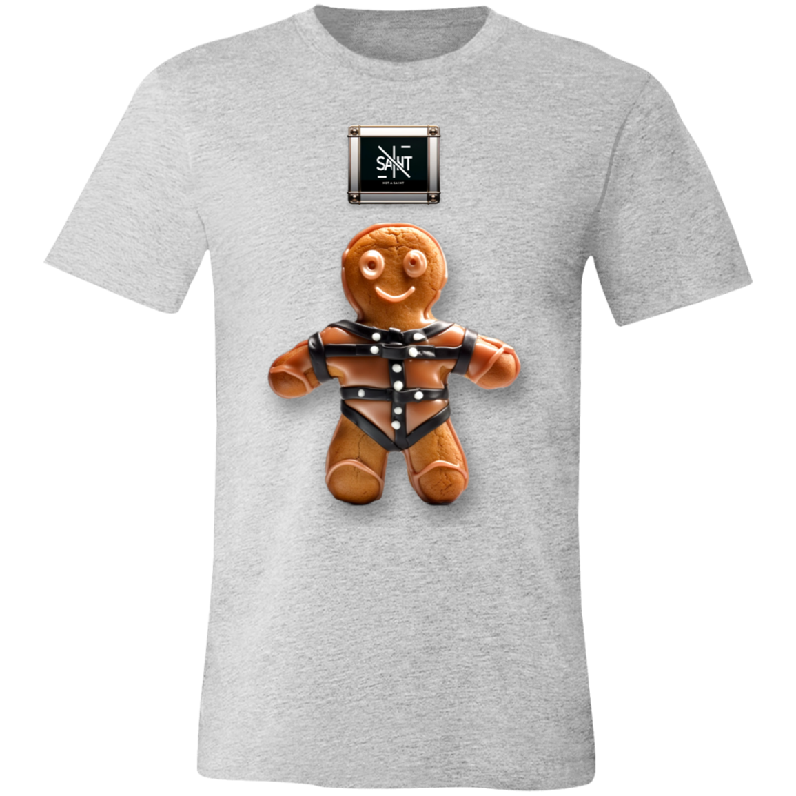Cinna-Man in Chains™ — regular Bella + Canvas 3001C tee — Athletic Heather