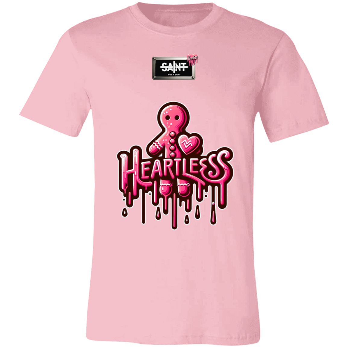 Heartless Drip™ — regular Bella + Canvas 3001C tee — Pink