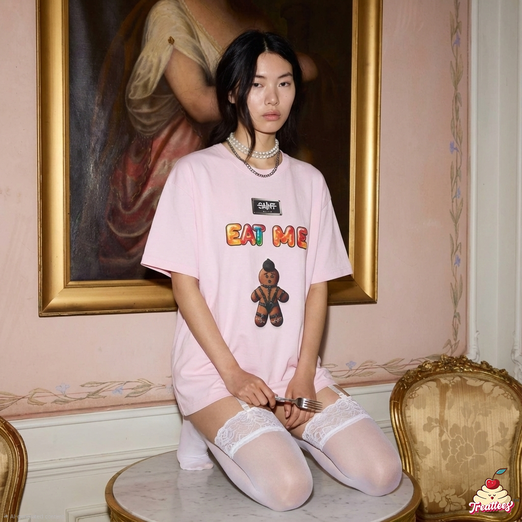 Coquette Monster - “Eat Me” Oversized Tee (Not a Saint™)
