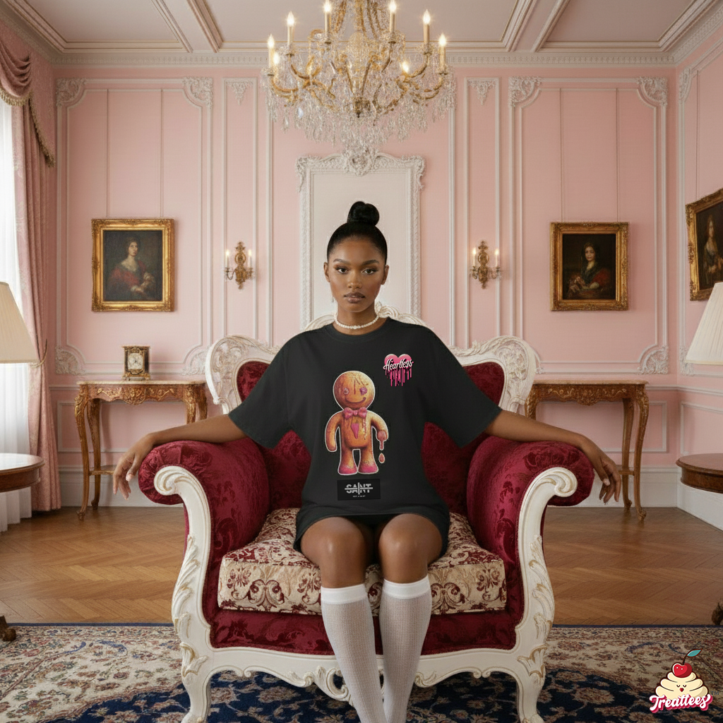 Coquette Monster - “Heartless Ginger” Oversized Tee (Not a Saint™)