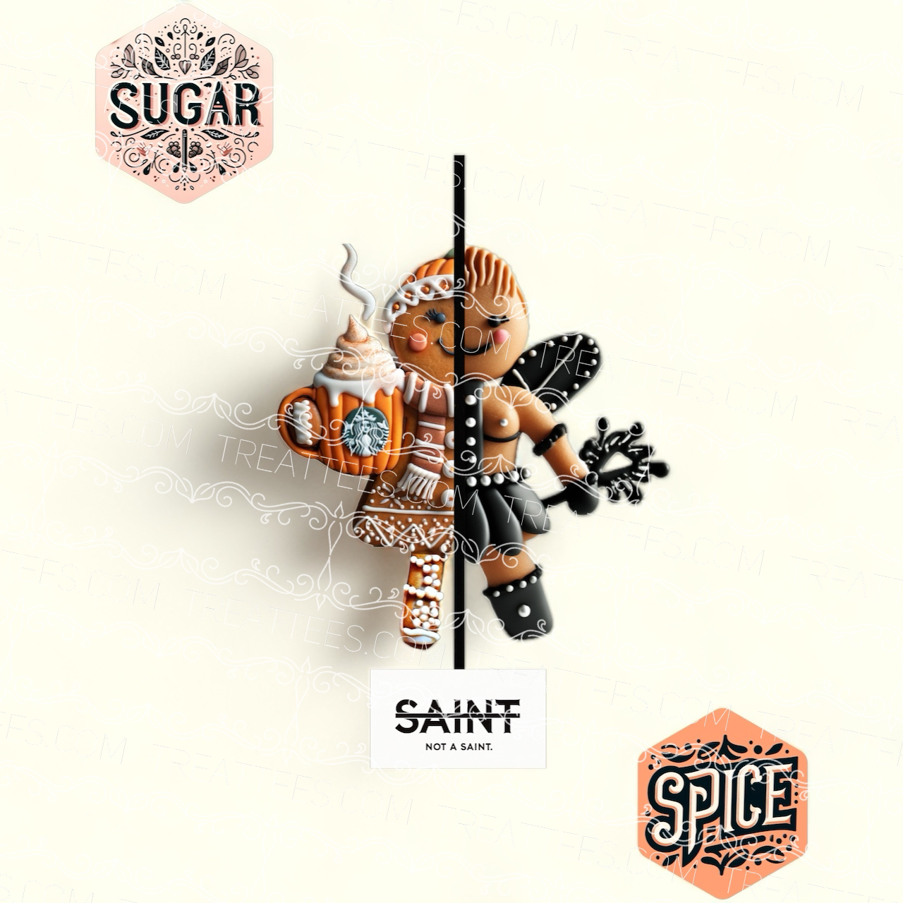 Sugar+Spice - ‘Not A Saint’ Oversized Lounge Shirt 2
