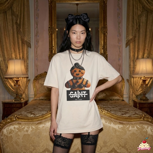 Coquette Monster - “Knead For Cinn” Oversized Tee (Not a Saint™)