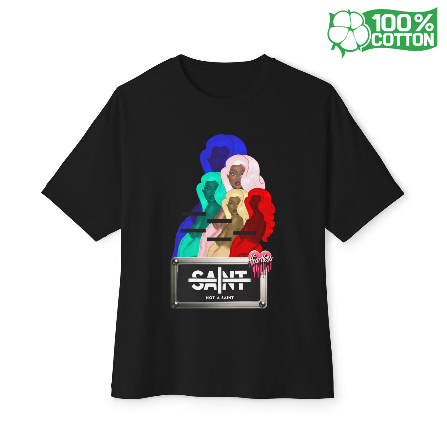 Pop Goddess x Not A Saint™️ - Unisex Oversized Boxy Tee