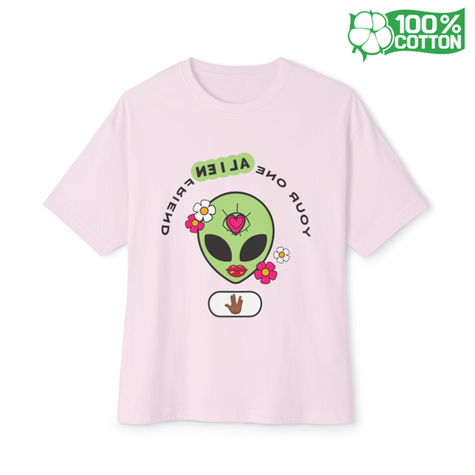 Your One Alien Friend-MIRRORVERSE  - Unisex Oversized Boxy Tee