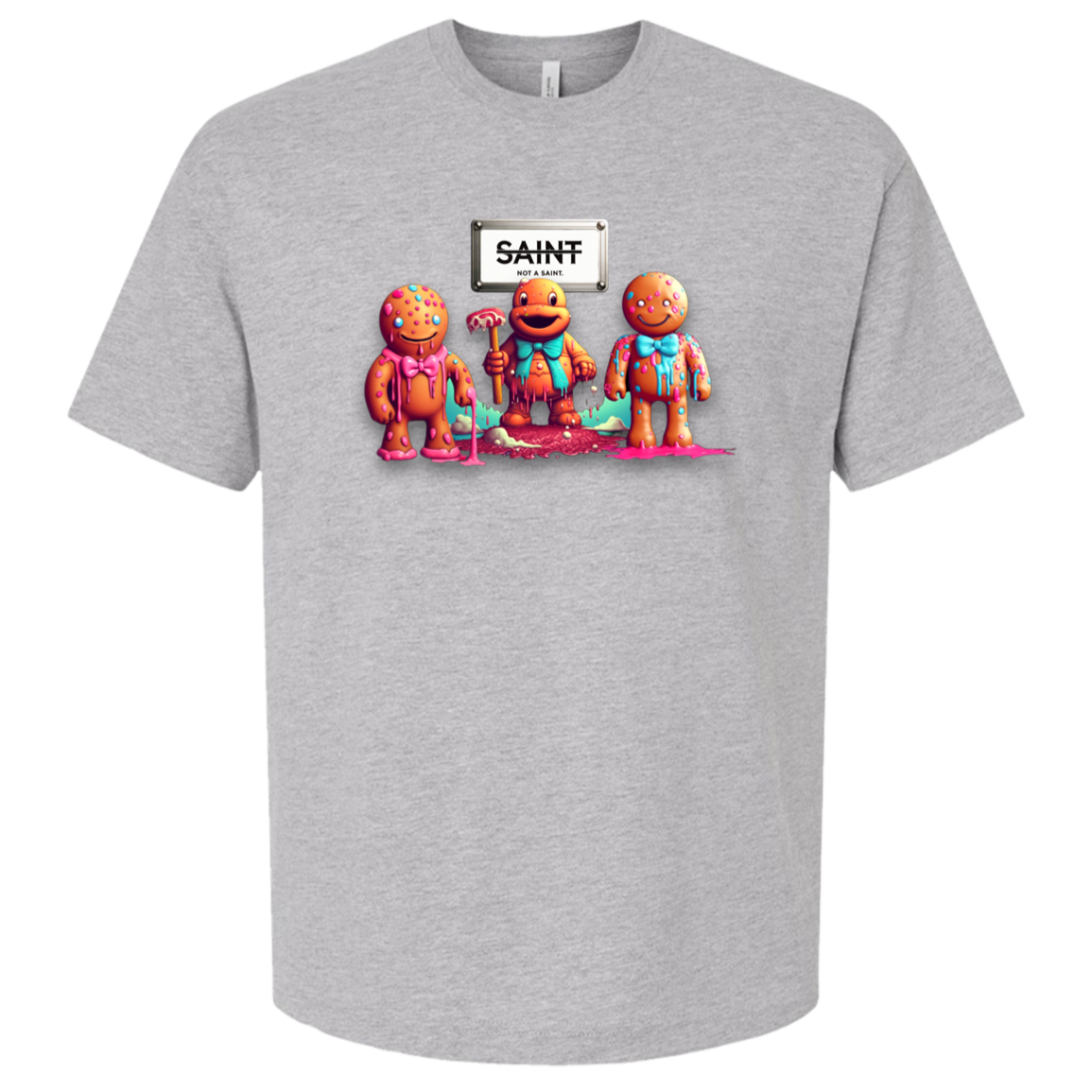 Morning After - “Baking Bad Gang” Oversized Tee (Not a Saint™) — Athletic Heather