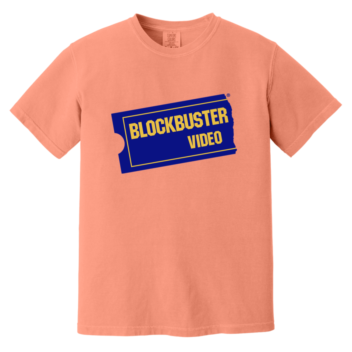 Blockbuster — Terracotta Comfort Colors1717, actual CustomCat print placement