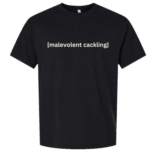 [Closed Captions] Malevolent Cackling oversized tee in Black