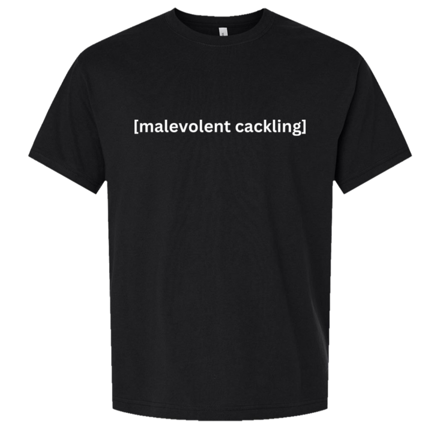 [Closed Captions] Malevolent Cackling oversized tee in Black