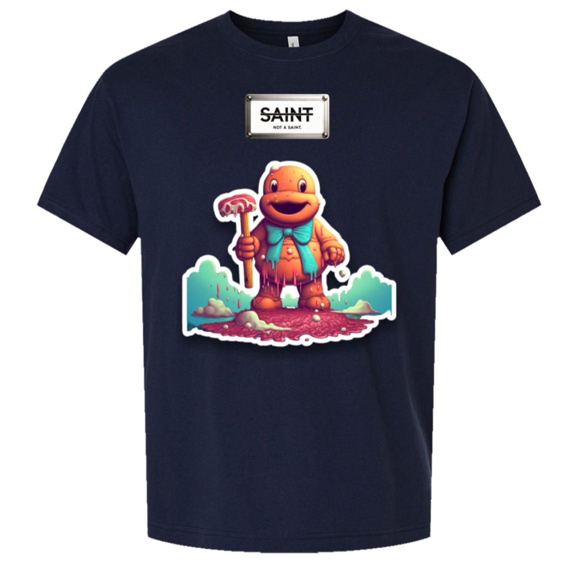 Candy Skull Crusher oversized tee in Navy