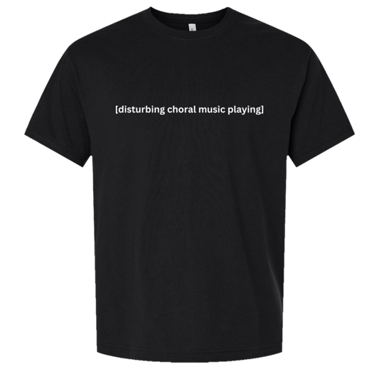 Disturbing Choral Music Playing oversized tee in black