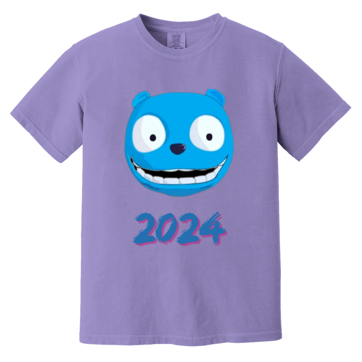 Vote 2024 — Violet Comfort Colors1717, actual CustomCat print placement