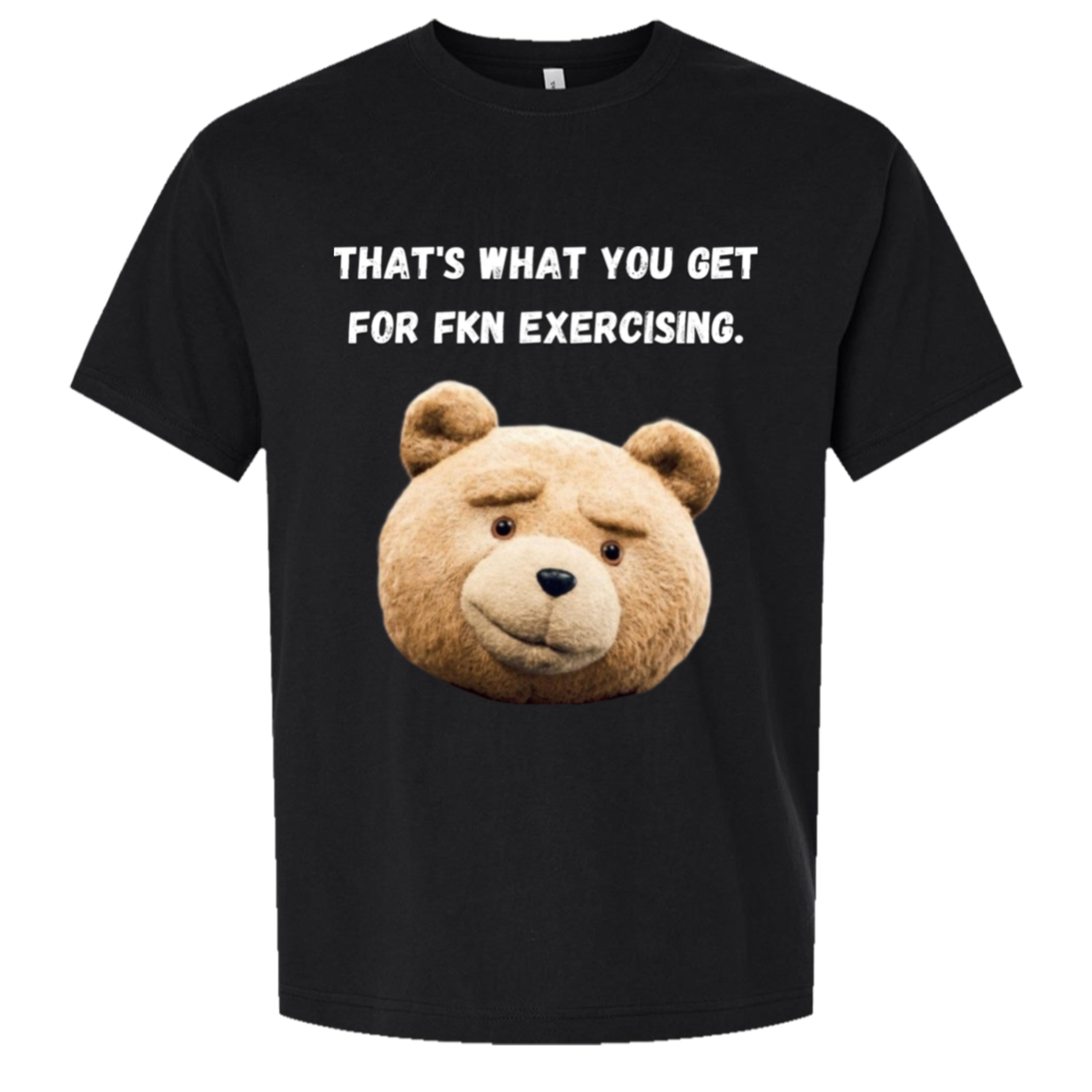 That's What You Get  - Oversized Tee — Black, actual CustomCat production placement
