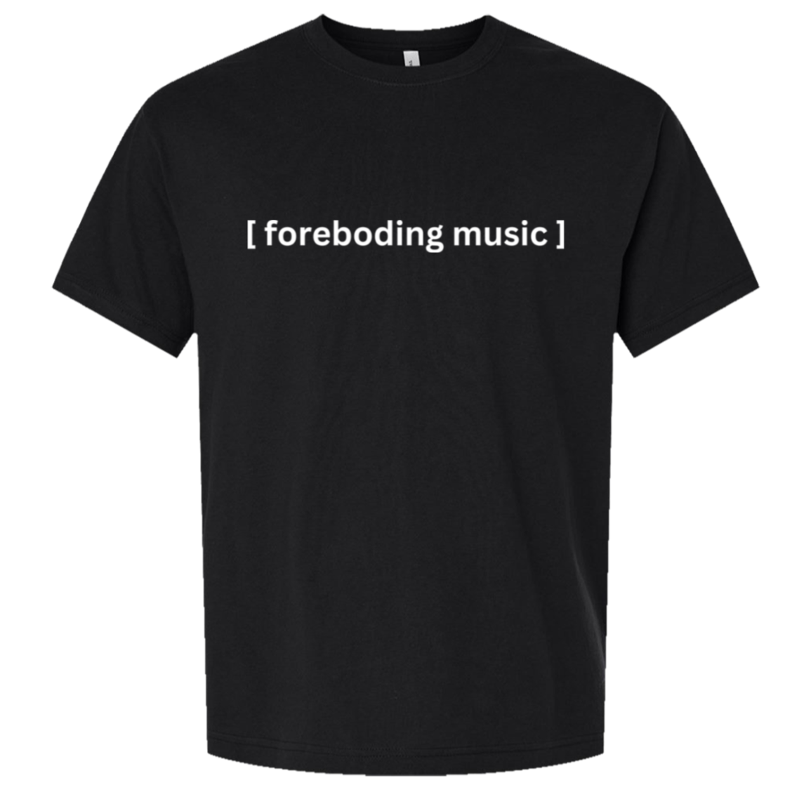 [Closed Captions] Foreboding Music - Unisex Oversized Boxy Tee — Black, actual CustomCat production placement