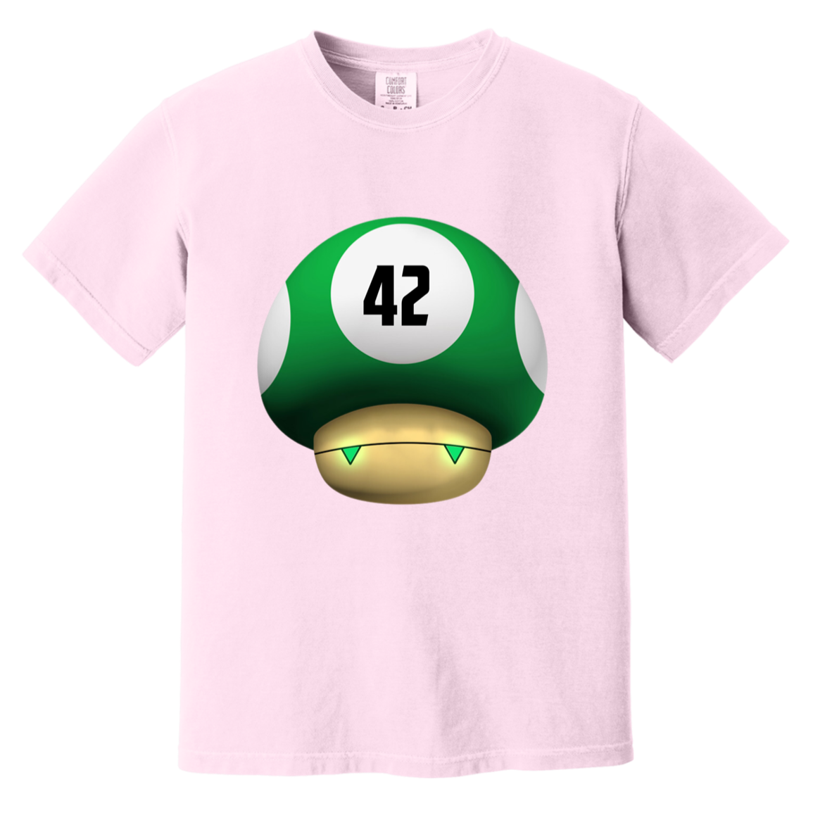 1UP 42 - The Answer To Life The Universe and Everything — Blossom Comfort Colors1717, actual CustomCat print placement