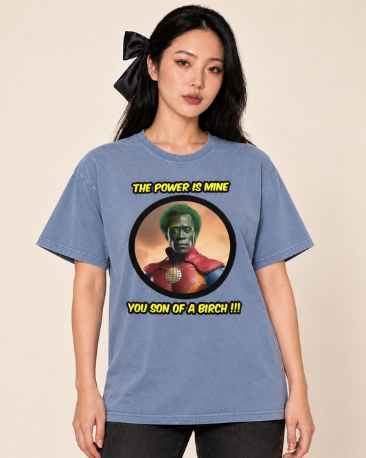 You Son Of A Birch - Oversized Tee — Blue Jean on Treattees studio model, matching actual CustomCat print placement