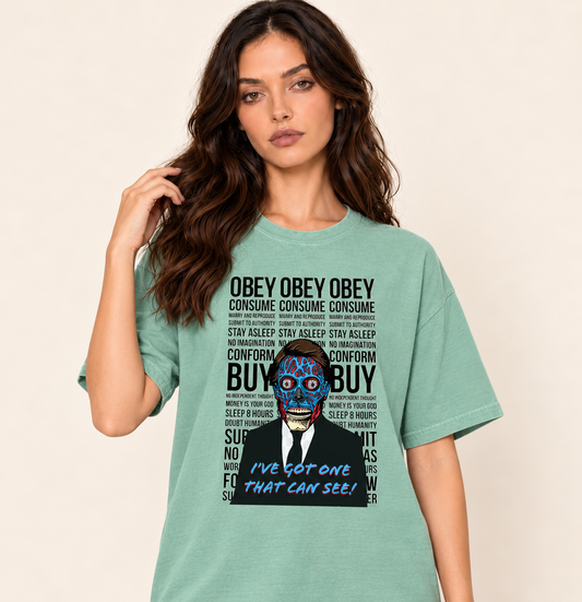 I’ve got one that can see – Relaxed Heavyweight Tee — Seafoam, existing Treattees model, direct crop, original print unchanged