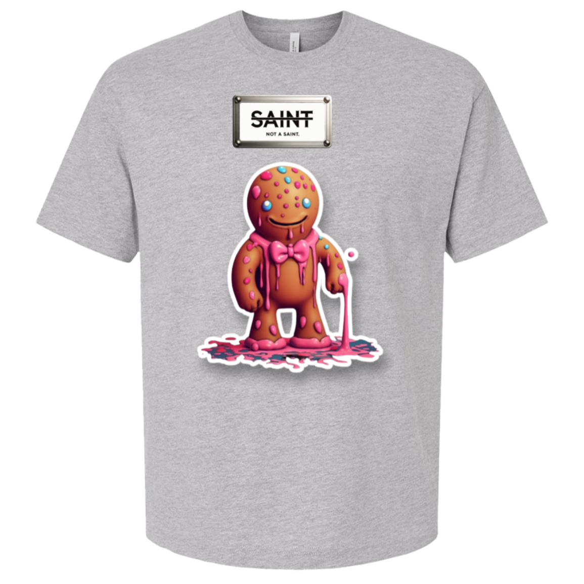 Drippy Ginge oversized tee in Athletic Heather