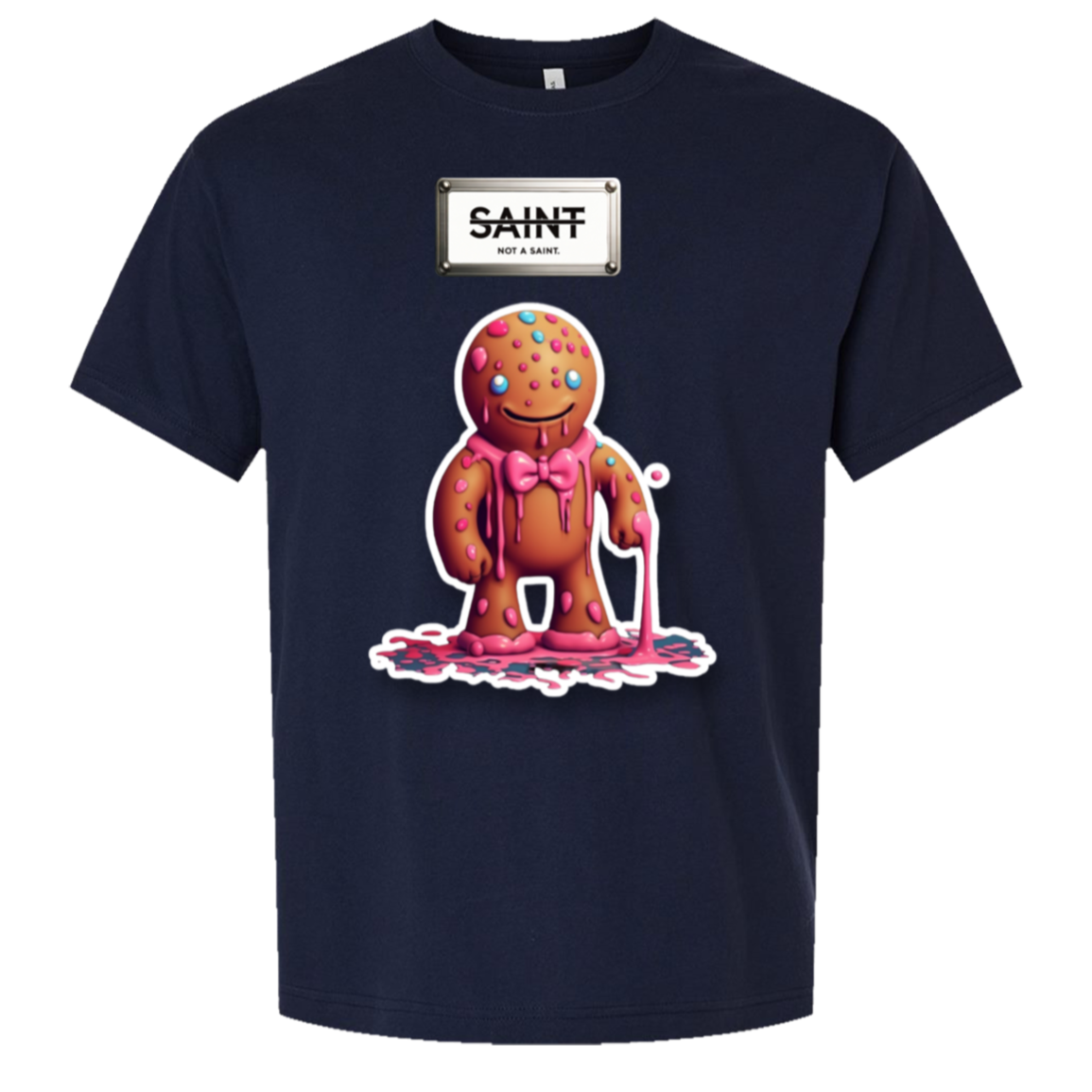 Drippy Ginge oversized tee in Navy