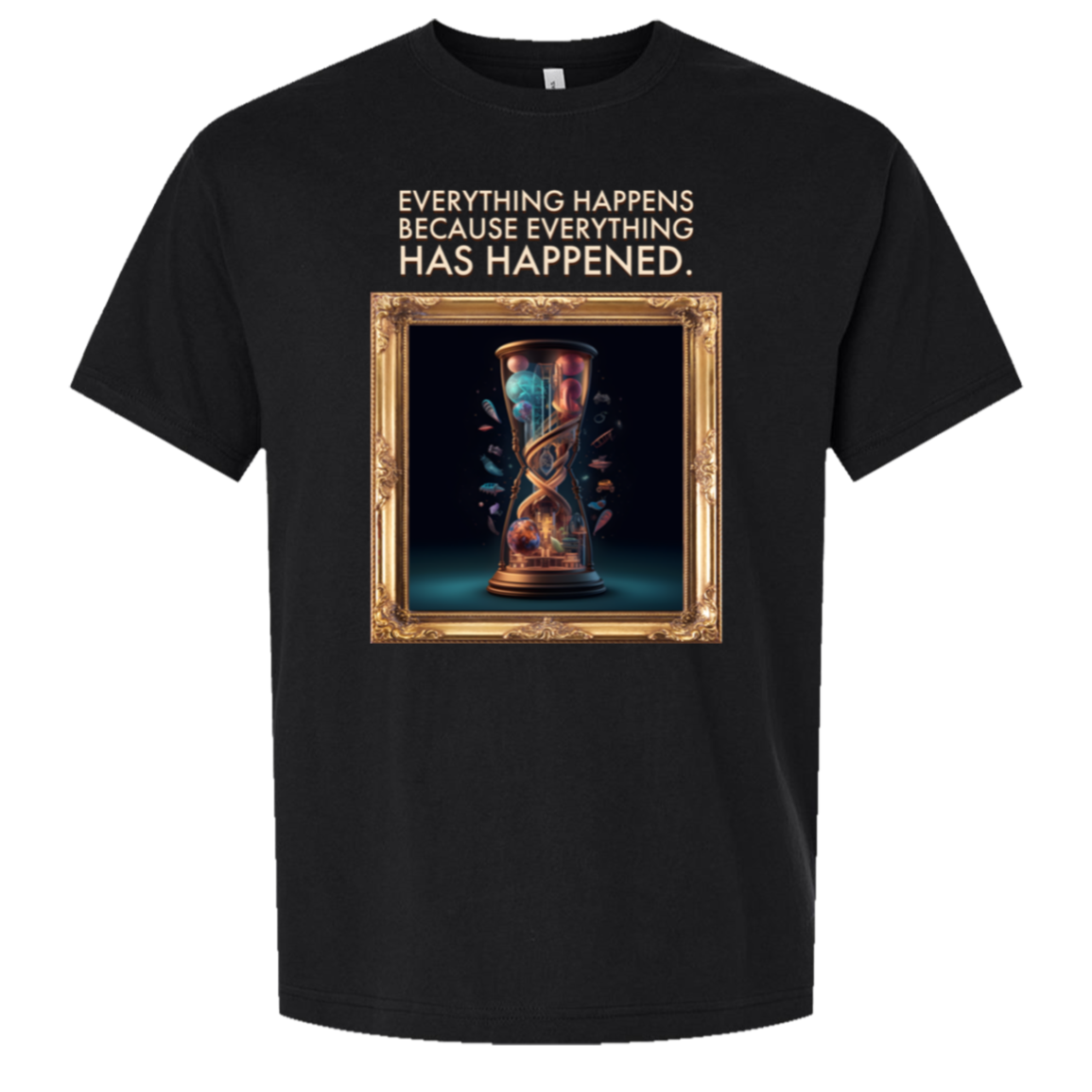 everything in Black — supplier render of corrected print placement