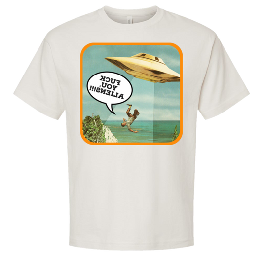F-k You, Aliens MIRRORVERSE — Bella + Canvas 3010 oversized tee in Vintage White