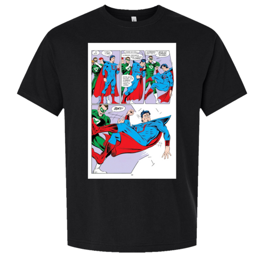 Superman Breaking The Forth Wall — actual Bella + Canvas3010 oversized tee black