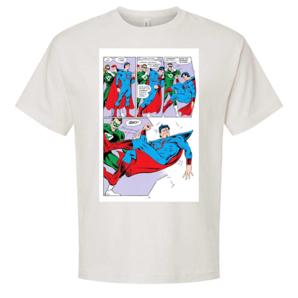 Superman Breaking The Forth Wall — actual Bella + Canvas3010 oversized tee white