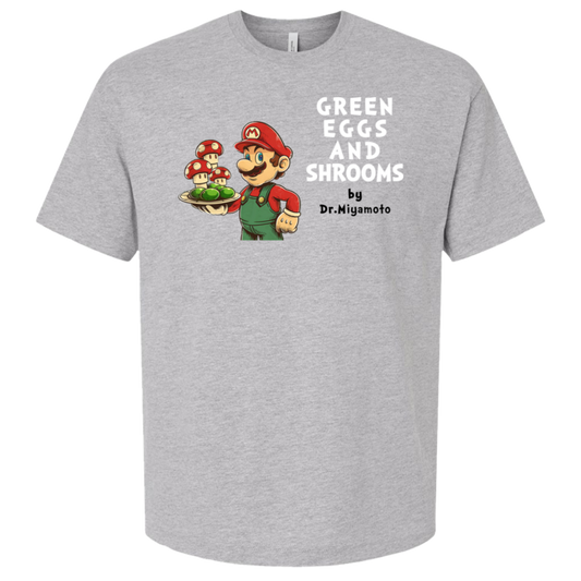 Green Eggs And Shrooms — Bella + Canvas 3010 oversized tee heather