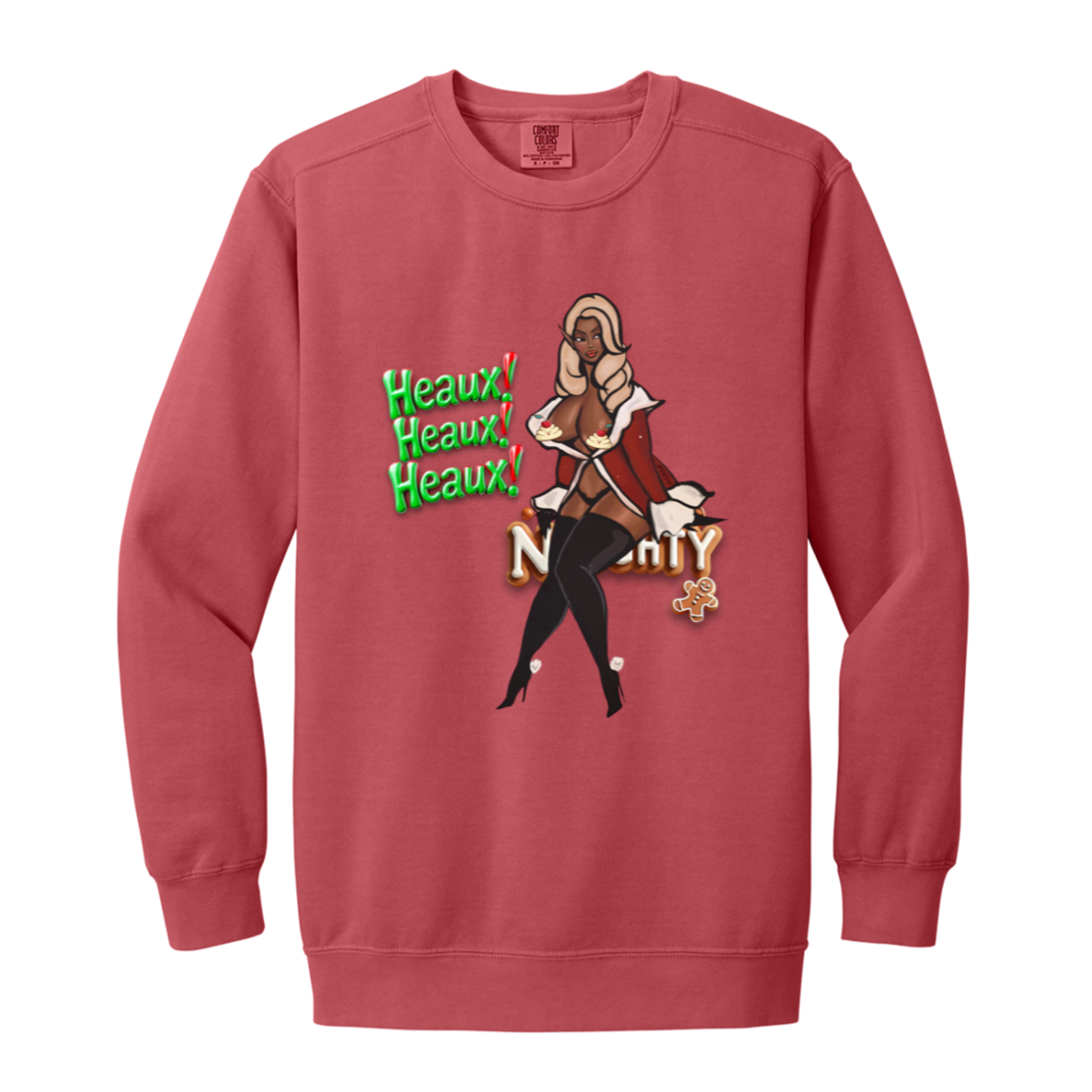 Heaux! Heaux! Heaux! - Comfort Colors 1566 - Crimson - exact saved CustomCat production render