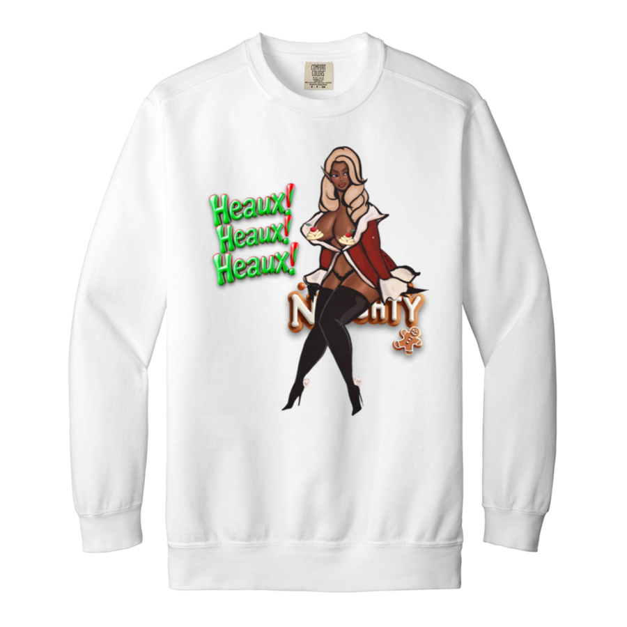 Heaux! Heaux! Heaux! - Heavyweight Sweatshirt - White - exact CustomCat product preview