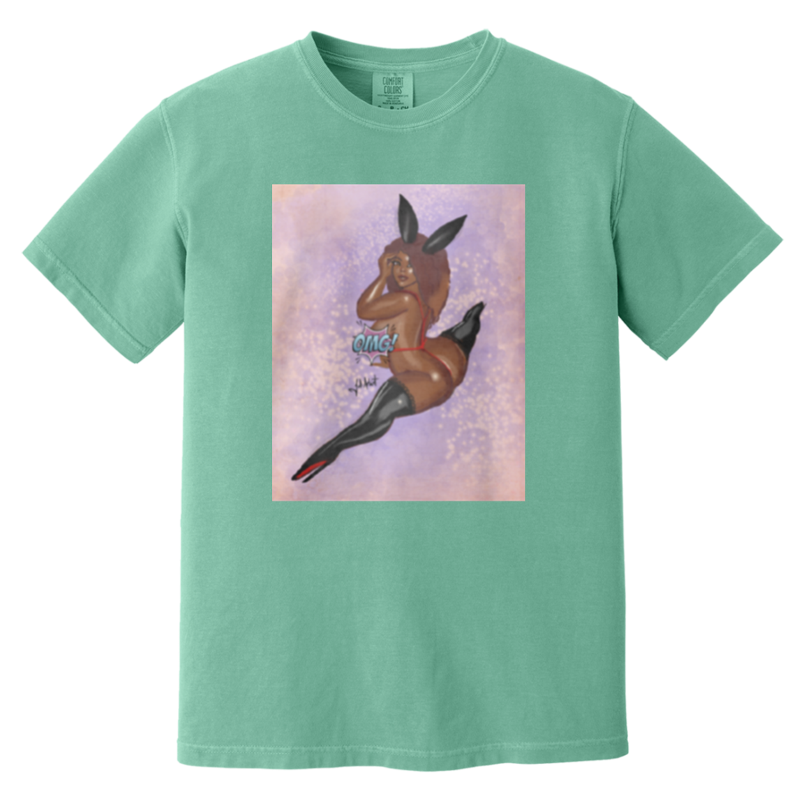 Lickety-Split - Comfort Colors 1717 - Seafoam - exact saved CustomCat production render